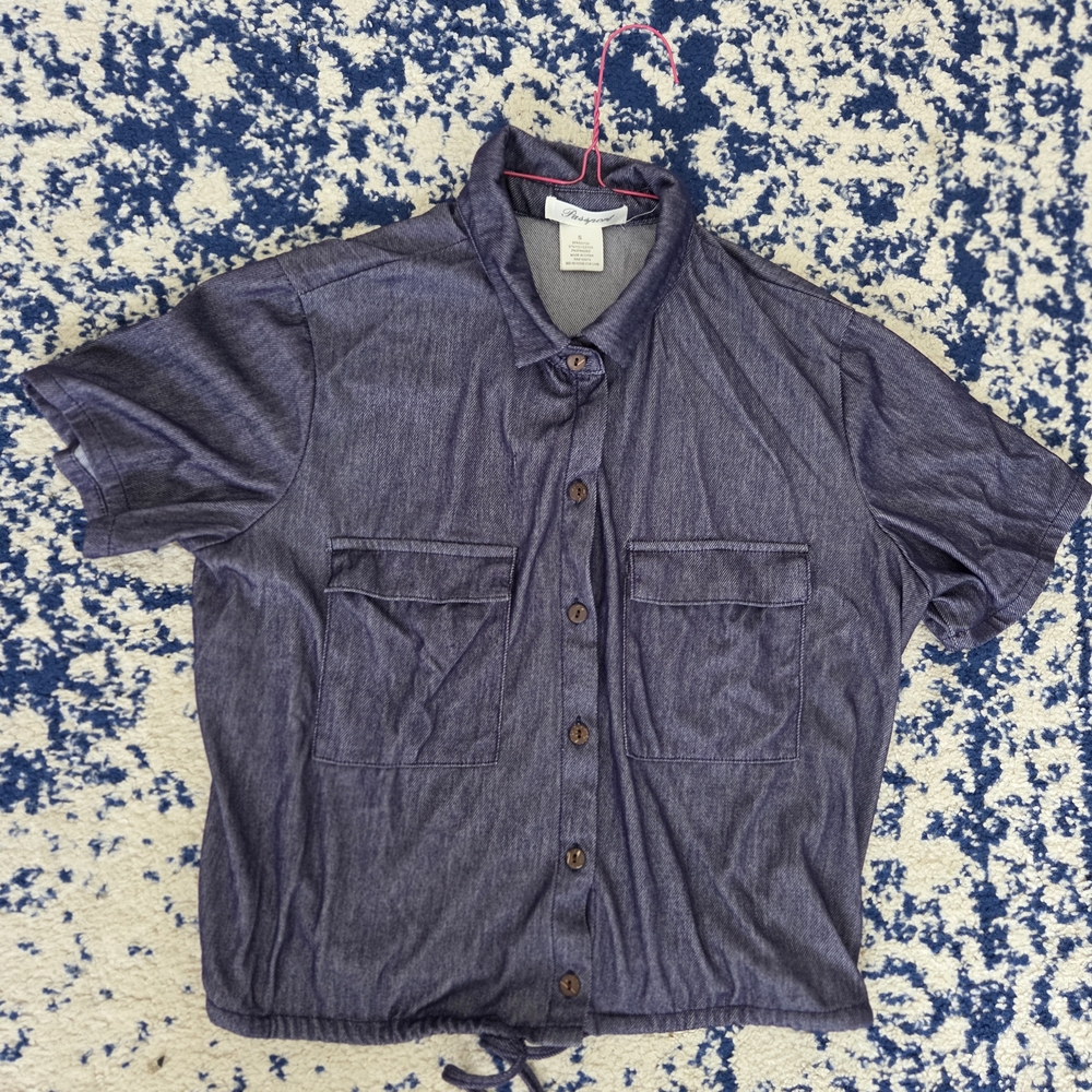 Passport Indigo Button-Up Shirt